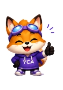 YCA Mascot Fizzi being Proud